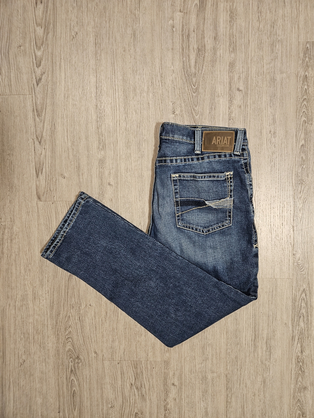 Ariat Men's M4 36x30 Dark Blue Relaxed Straight-Leg Denim Jeans